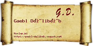 Gaebl Délibáb névjegykártya